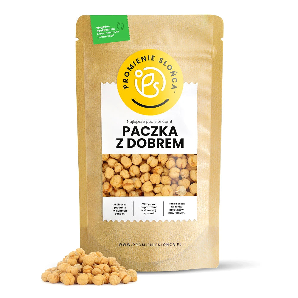 Trzecie ujęcie opakowania produktu Ciecierzyca solona 200 g