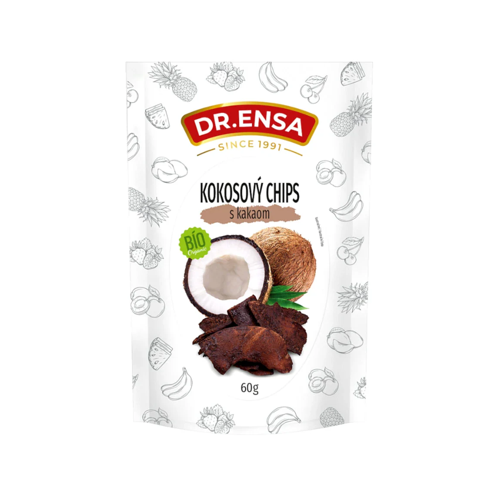 Chipsy kokosowe słodzone z kakao 60 g