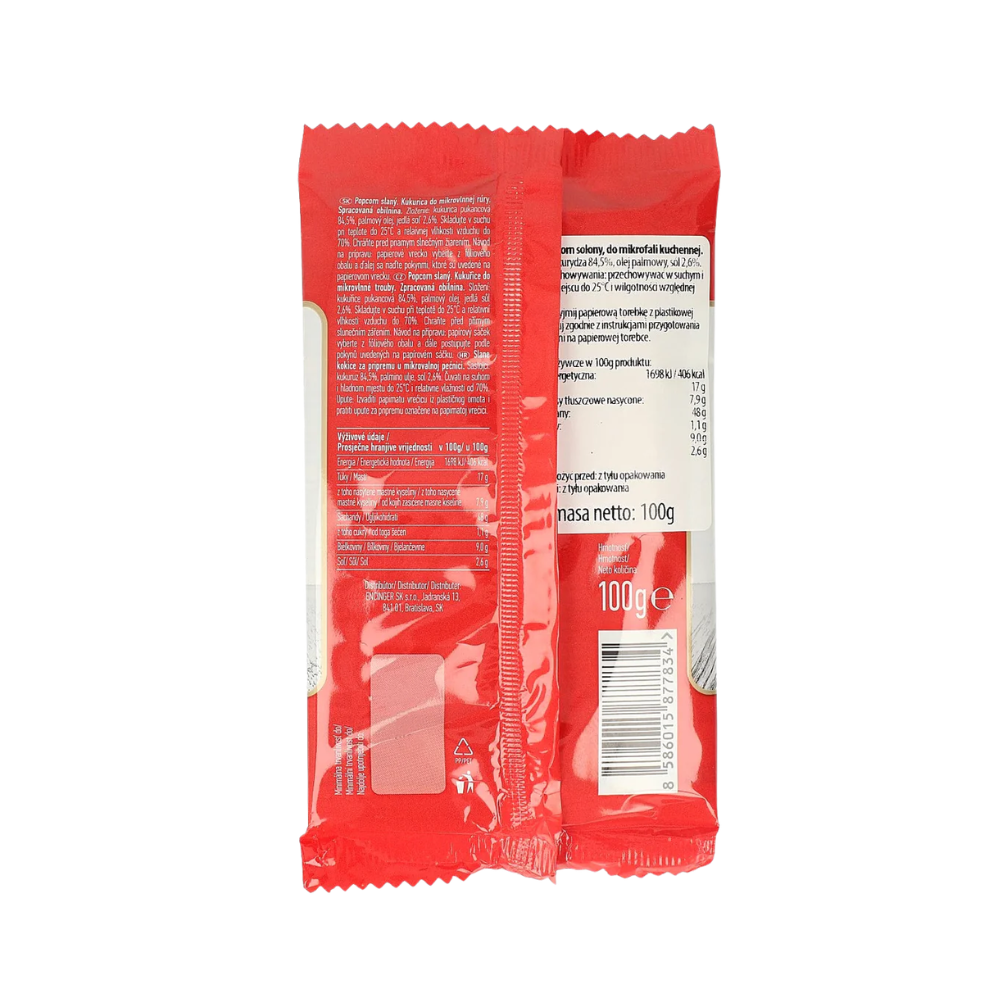 Kukurydza popcorn solona do mikrofali 100 g