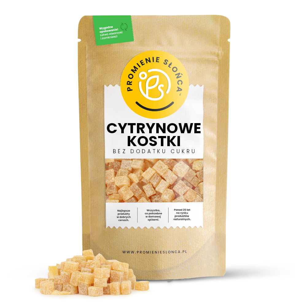 Cytrynowe kostki bez dodatku cukru 250 g