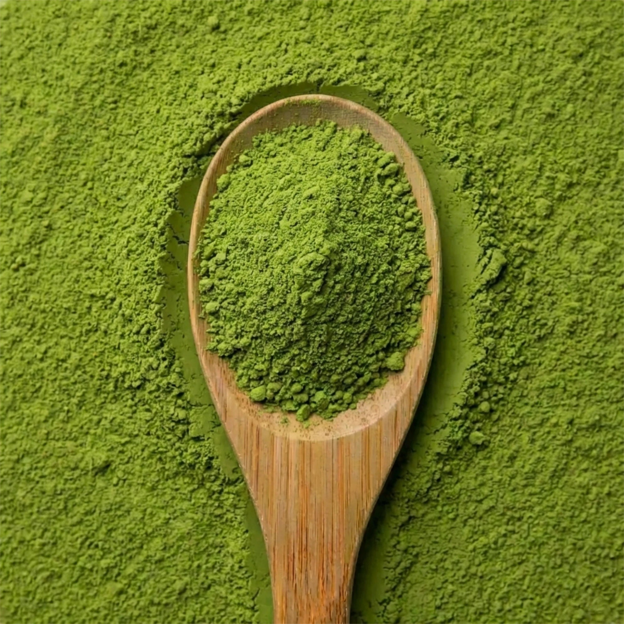 Na zdjęciu pokazano strukturę produktu: matcha.