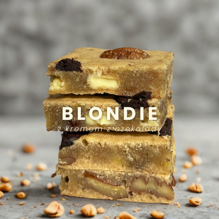Bananowe blondie z palonym masłem i Meditero: krem z gorzkiej czekolady